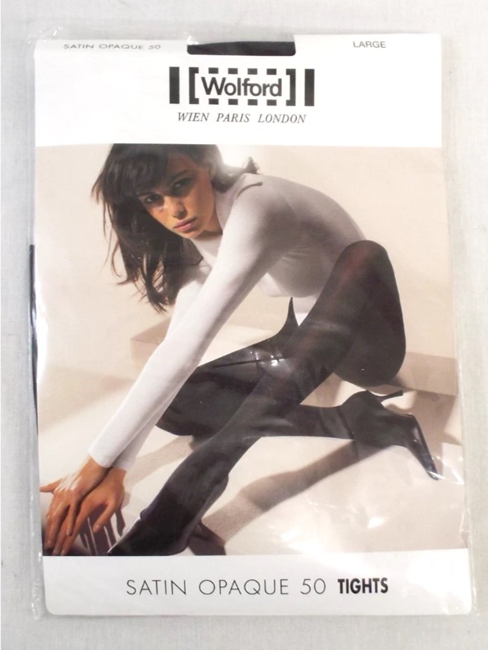 Wolford Black Satin Opaque 50 Tights